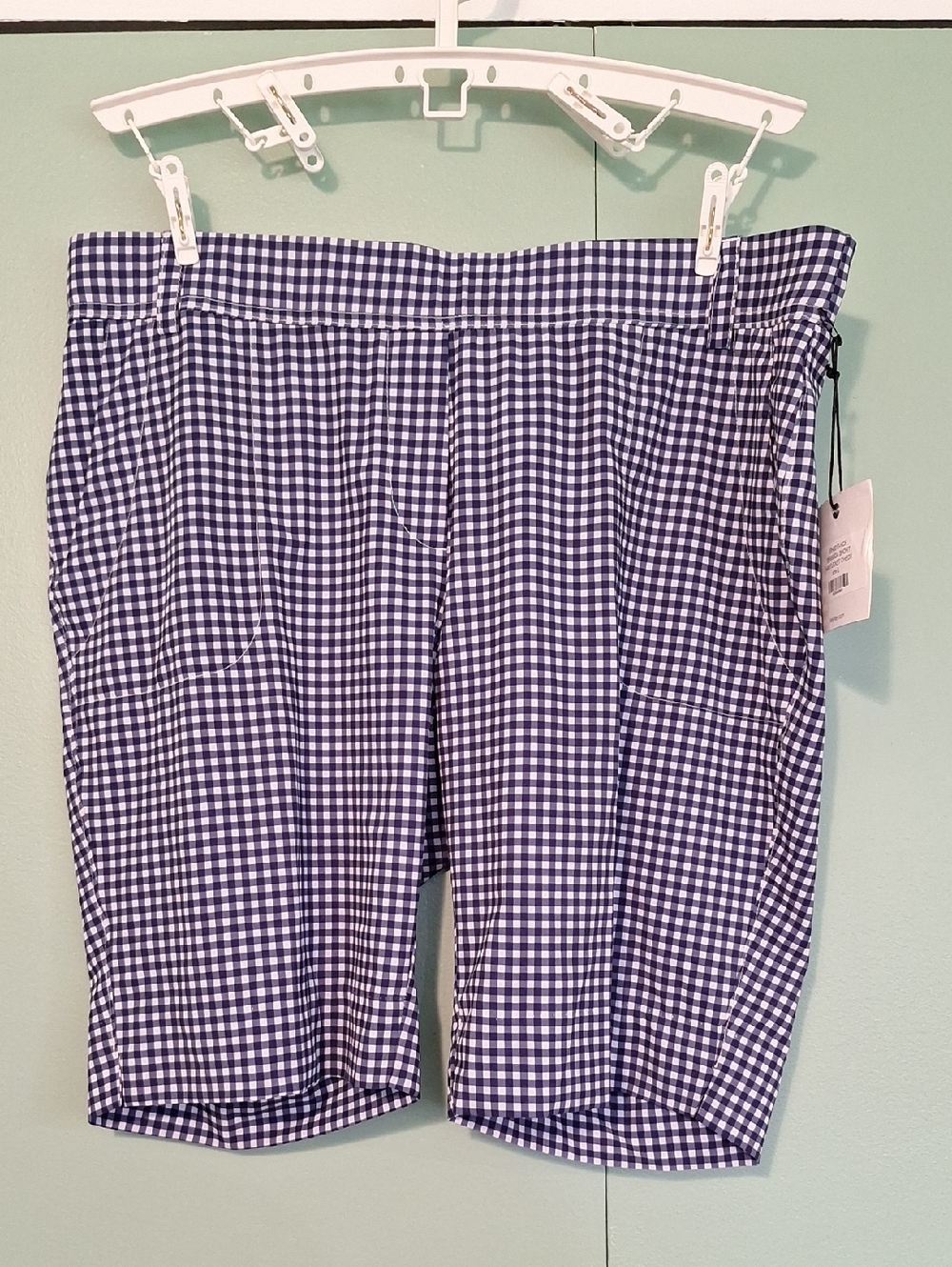 Nwt Belyn Key Nantucket Check Bermuda Golf Short Size Large